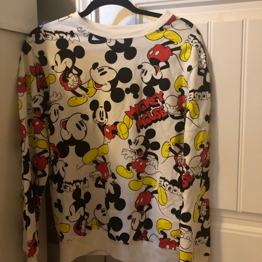 White Mickey Mouse sweater